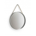 STRAP MIRROR, Ø50 cm, light  grey