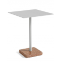 TERRAZZO TABLE stôl, 60x60 cm, red/grey