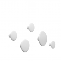 THE DOTS set vešiakov, 5 ks, white