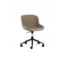 Hyg Chair Swivel 5W Full Upholstery - Synergy, black/sand