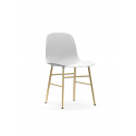 Form Chair brass/white