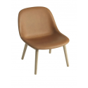FIBER LOUNGE CHAIR, oak/leather Refine cognac