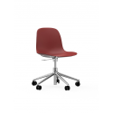 form Chair Swivel 5W alu/red