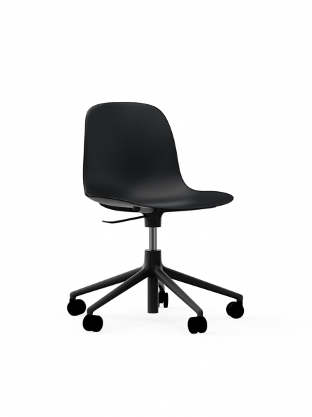 Form Chair Swivel 5W Black stolička na kolieskach