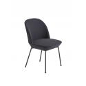 OSLO SIDE CHAIR, anthracite black/Ocean 601