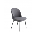 OSLO SIDE CHAIR, anthracite black/Still 161