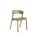 COVER SIDE CHAIR, oak/leather Refine cognac