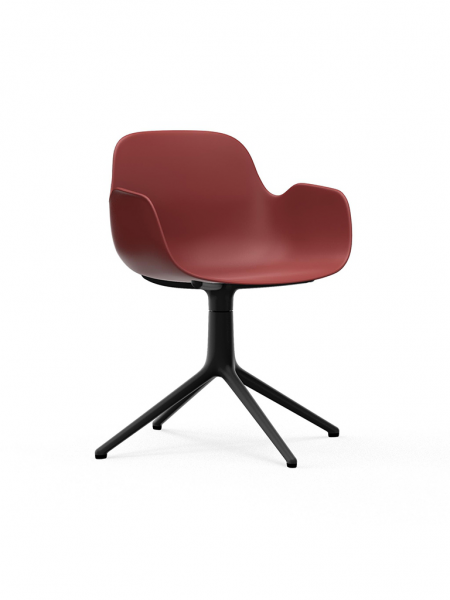 Form Armchair Swivel 4L Black stolička s centrálnou podnožou
