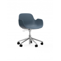 Form Armchair Swivel 5W alu/blue
