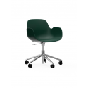 Form Armchair Swivel 5W alu/green