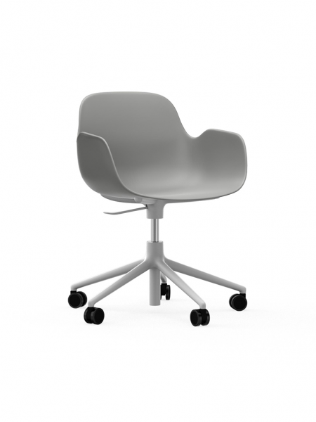 Form Armchair Swivel 5W White stolička na kolieskach
