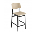 LOFT barová stolička, black / oak
