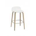 VISU barová stolička, oak/white 