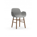 Form Armchair walnut grey
