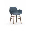 Form Armchair walnut blue
