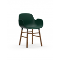 Form Armchair walnut green