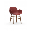 Form Armchair walnut red