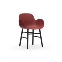 Form Armchair black/red