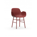 Form Armchair steel/red