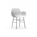 Form Armchair chrome/white