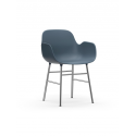Form Armchair chrome/blue