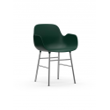Form Armchair chrome/green