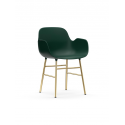 Form Armchair brass/green