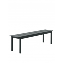 LINEAR STEEL BENCH, 170 cm, black