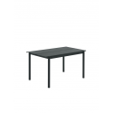 LINEAR STEEL TABLE, 140 cm, black 