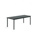 LINEAR STEEL TABLE, 200 cm, black