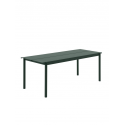 LINEAR STEEL TABLE, 200 cm, dark green