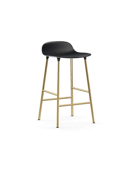 Form Barstool 65cm Brass barová stolička nízka