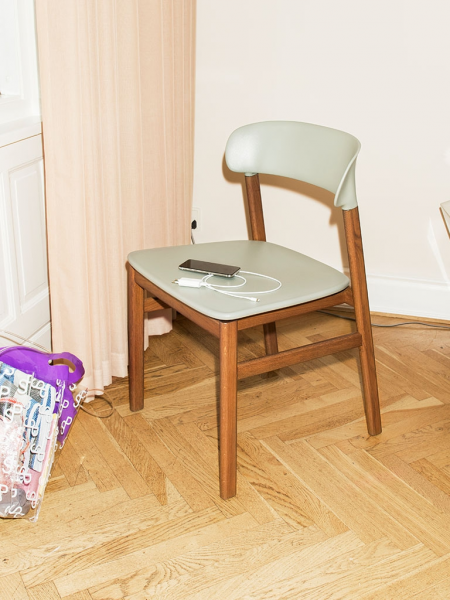 Herit Chair Smoked Oak Upholstery - stolička s čalúneným sedákom