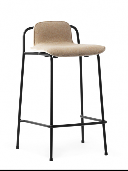 Studio Barstool 65cm Front Upholstery - barová stolička s čalúneným sedákom