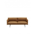OUTLINE 2-miestna pohovka, leather Refine cognac
