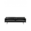 OUTLINE 3-miestna pohovka, leather Refine black