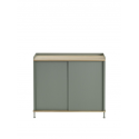 ENFOLD komoda, tall, oak/dusty green