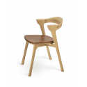 BOK jedálenská stolička, oak, varnished/cognac leather