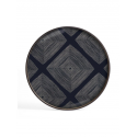 INK LINEAR SQUARES glass tray, L