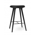 HIGH STOOL, 74 cm, black stained oak