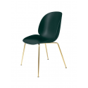 BEETLE stolička, conic base brass semi matt/dark green