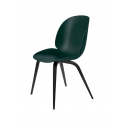 BEETLE stolička, wood base, black/dark green