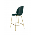 BEETLE counter chair, brass semi matt/dark green