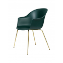 BAT stolička, conic base, brass/dark green