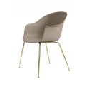 BAT stolička, conic base, brass/new beige