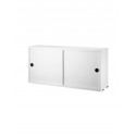 CABINET s posuvnými dverami, 78x20 cm, white