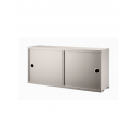 CABINET s posuvnými dverami, 78x20 cm, beige