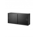 CABINET s posuvnými dverami, 78x20 cm, black