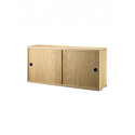 CABINET s posuvnými dverami, 78x20 cm, oak