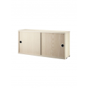 CABINET s posuvnými dverami, 78x20 cm, ash